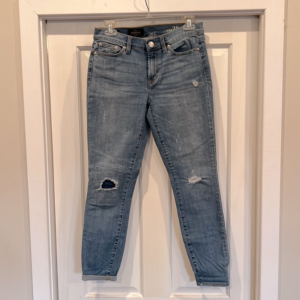 J. Crew Toothpick Cropped Jeans Stretch Size 28 Barely used